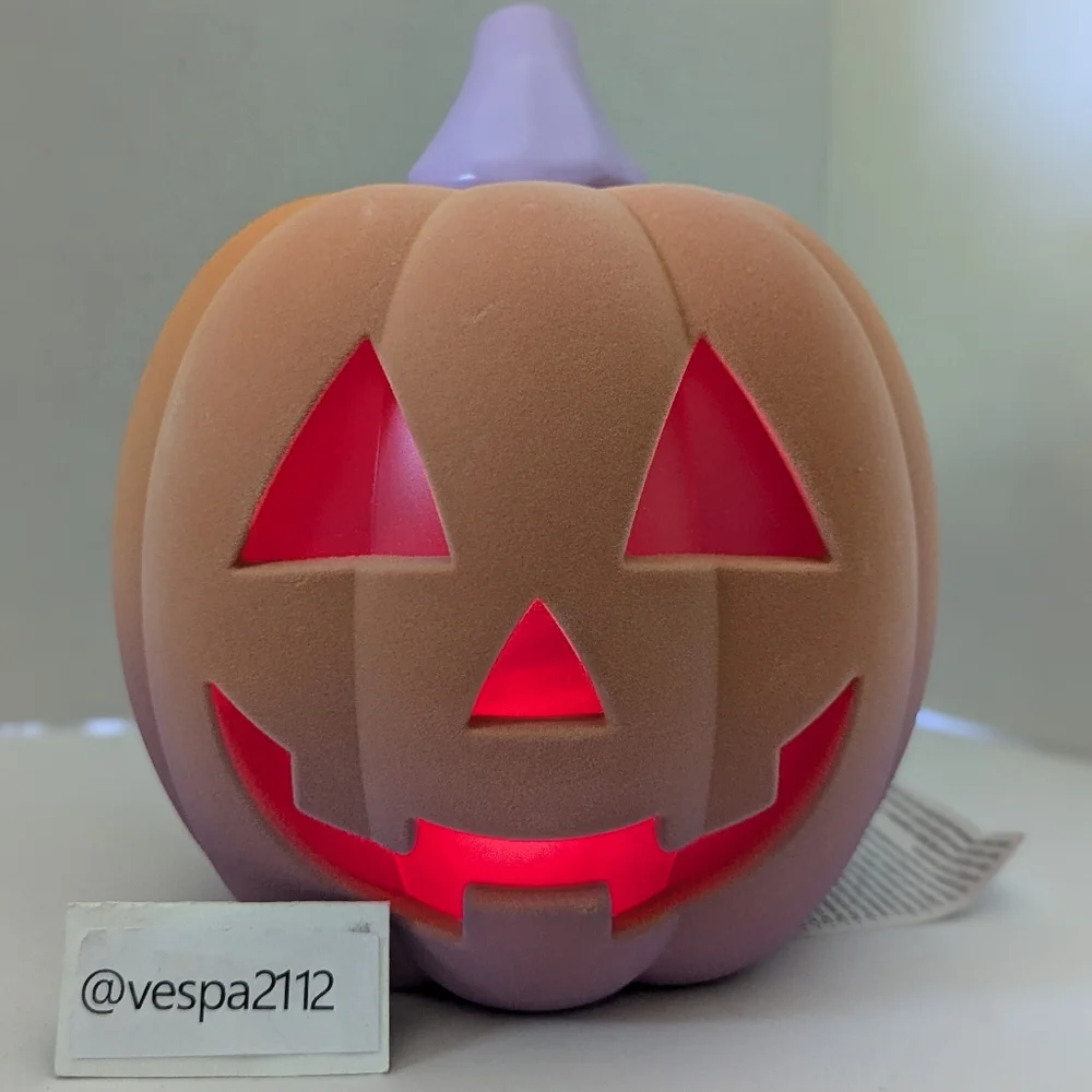 Target Bullseye Playground Summerween Pumpkin Orange Flocked LED Halloween